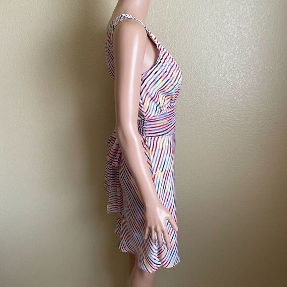 Diane Von Furstenberg Rolanda Fruit Striped Silk Dress Size 6 - Picture 2 of 7